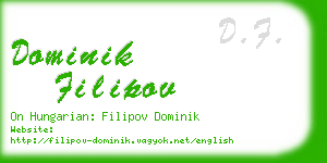 dominik filipov business card